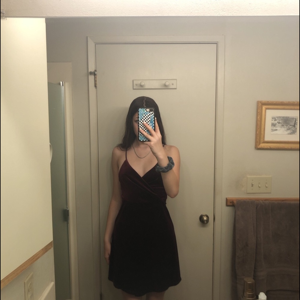 Fashion nova dark colored velvet dress
